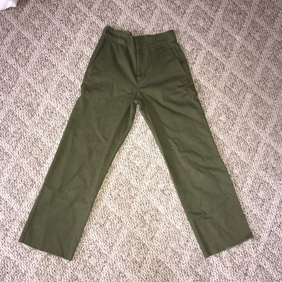 NWT Topshop Green Pants - Picture 3 of 5